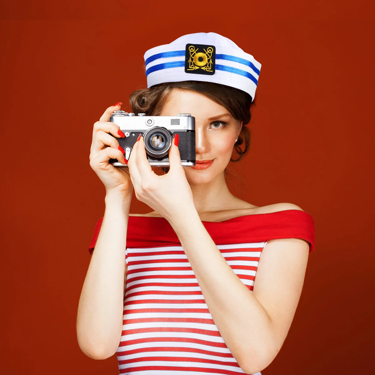 

Cap Hat Sailor Adult Captain Yacht Navy Cosplay Costume Men Anchor Saiiler Seaman Party Hats Marine Caps White Fancy Dress