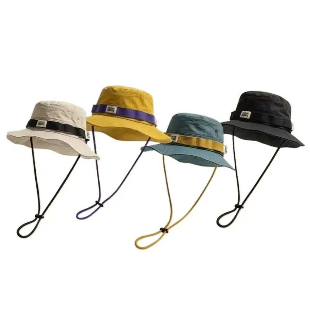 Милая дышащая рыбацкая шляпа контрастного цвета, винтажная походная ...