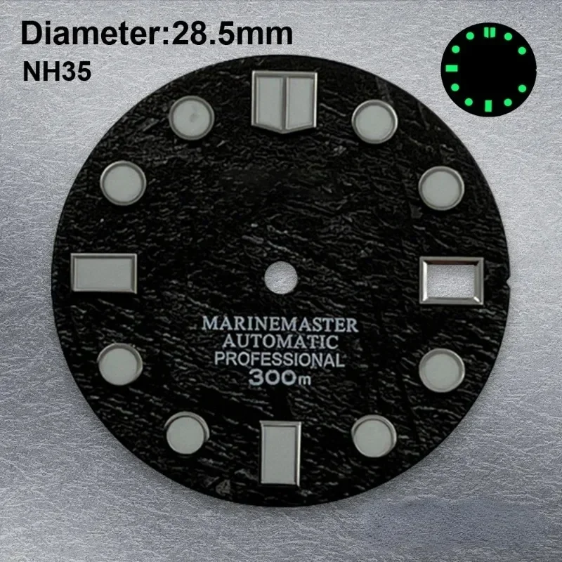 28 5 мм S метеоритный циферблат подходит для NH35/36/4R автоматический механизм сильный