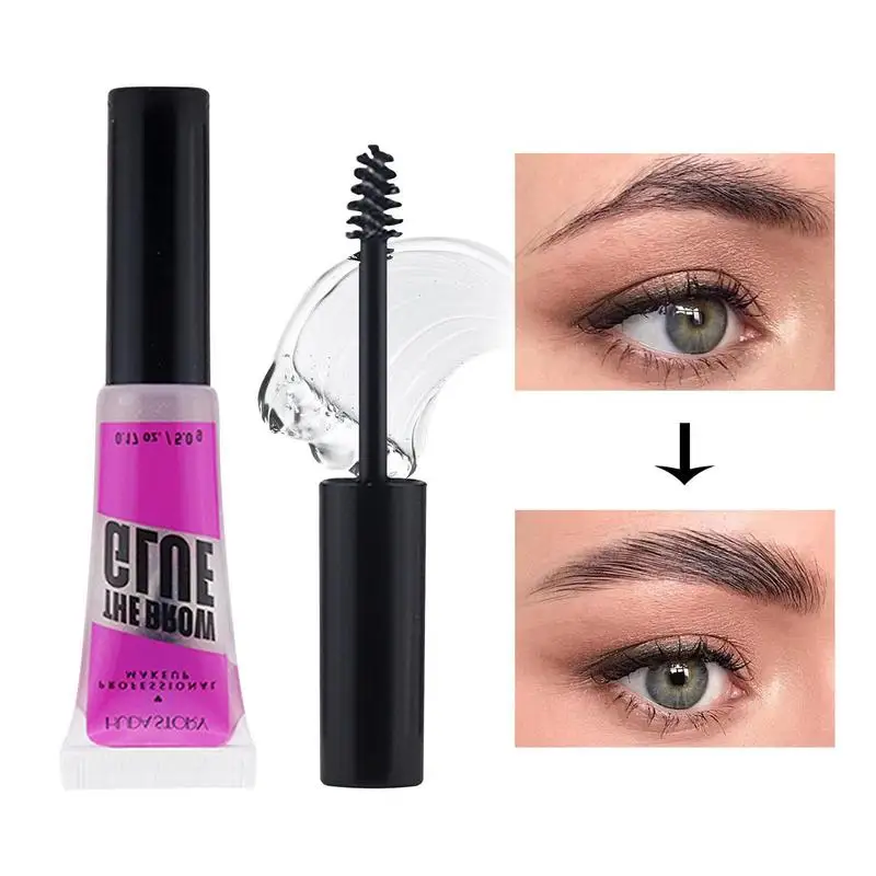 

Eyebrow Shaping Gel Waterproof Natural Transparent Eyebrow Glue Instant Eyebrow Styler With A Brush Professional Brow Glue