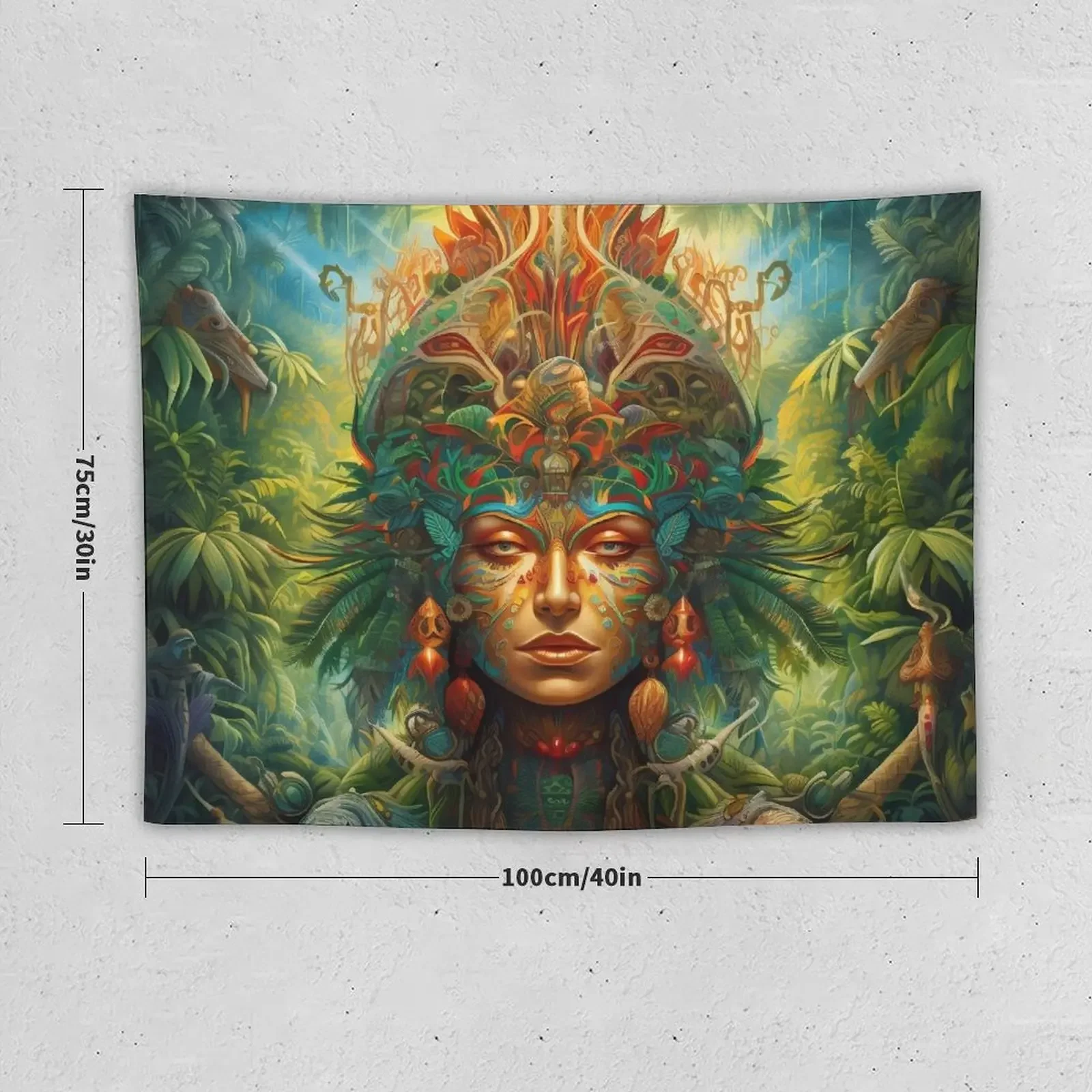 Настенный гобелен с изображением священной аяуаски настенное украшение для