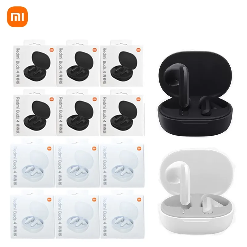 

12 Pieces Xiaomi Redmi Buds 4 Youth Chinese Version with Cable True Wireless Headphones Bluetooth Earphones Lightweight Earbuds