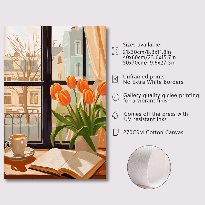 Современный Стиль Кафе Пекарня Иллюстрация Холст Принт-художественный Постер