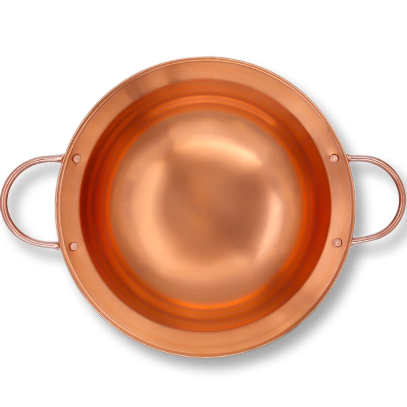 

Thickened Pure Copper Soup Stock Pots Classic Chinese Hot Gas Burner Coals Stove Alcoholic Boiler Bbq Cooker for Cooking