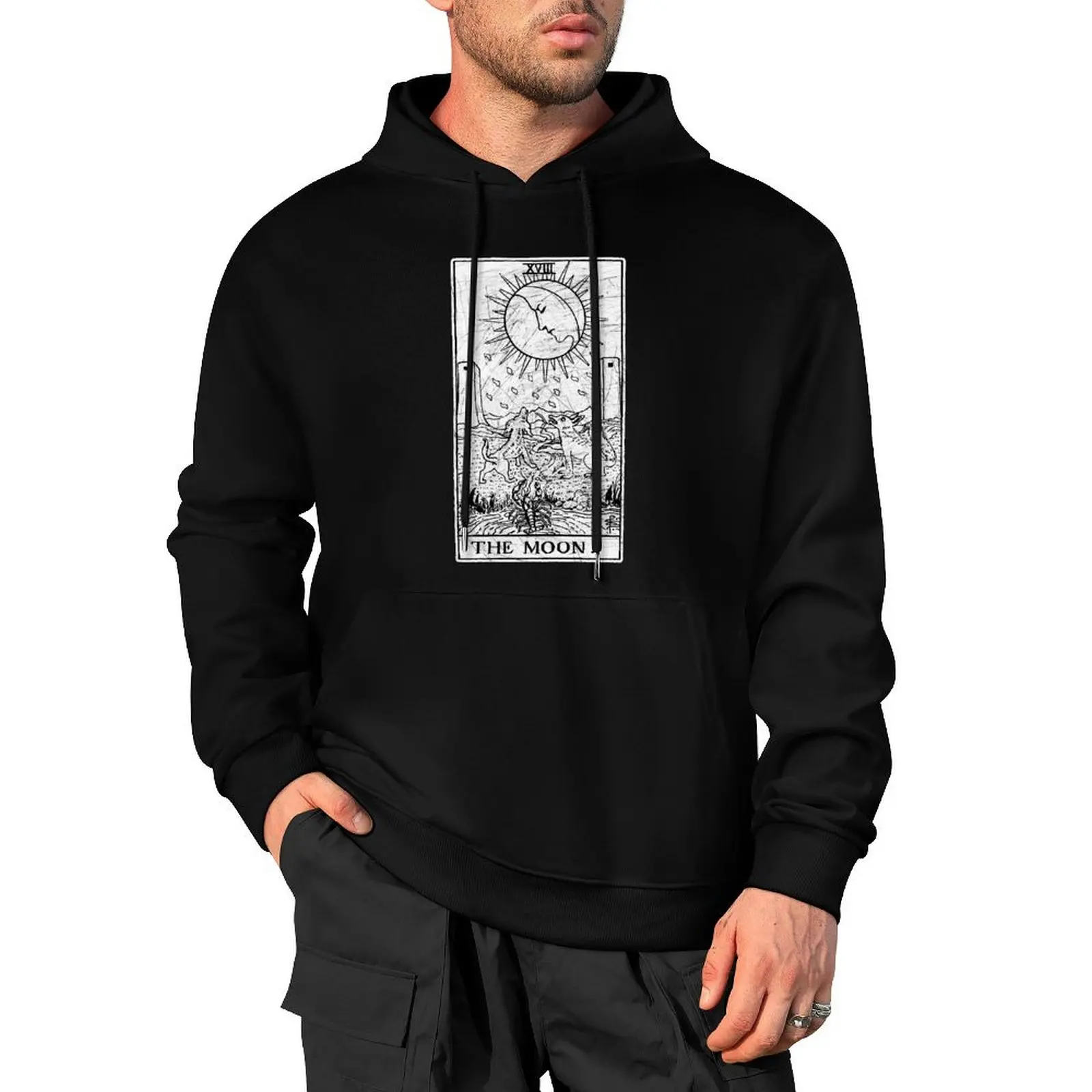 Карта Таро Луны - Старшие Арканы рассказывание удачи оккультный пуловер с