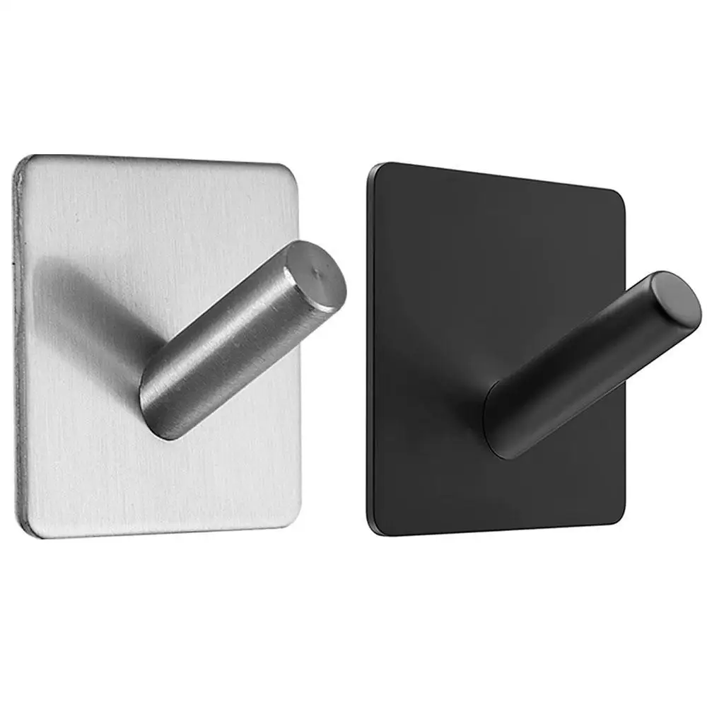 

Black Robe Hooks Self Adhesive Wall Hook Multi-Purpose Bathroom Towel Clothes Handbag Key Hanger Hooks Home Storage Hook