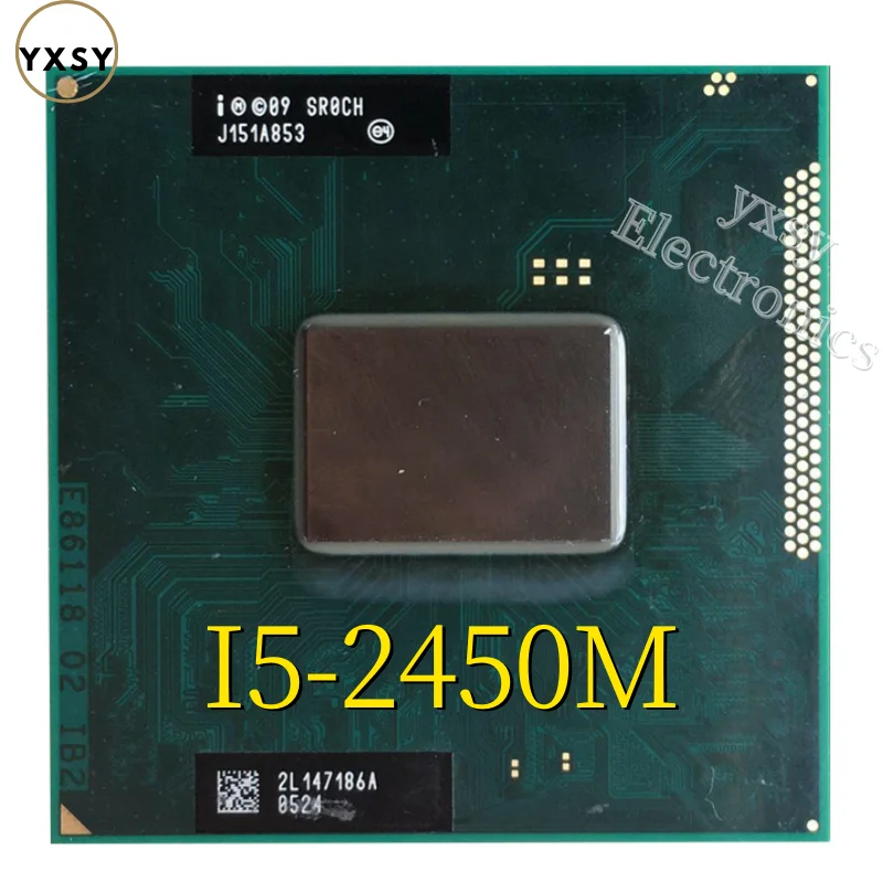 

Процессор Intel Core i5-2450M, ЦП для ноутбука SR0CH i5 2450M, разъем G2/rPGA988B, двухъядерный, четыре потока, 35 Вт, 2,5 ГГц, 3 Мб