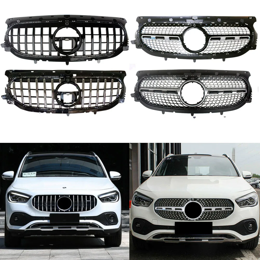 

Передний бампер гоночный гриль Заготовка решетка радиатора для Mercedes-Benz GLA-Class 2020 2021 General GT Diamond