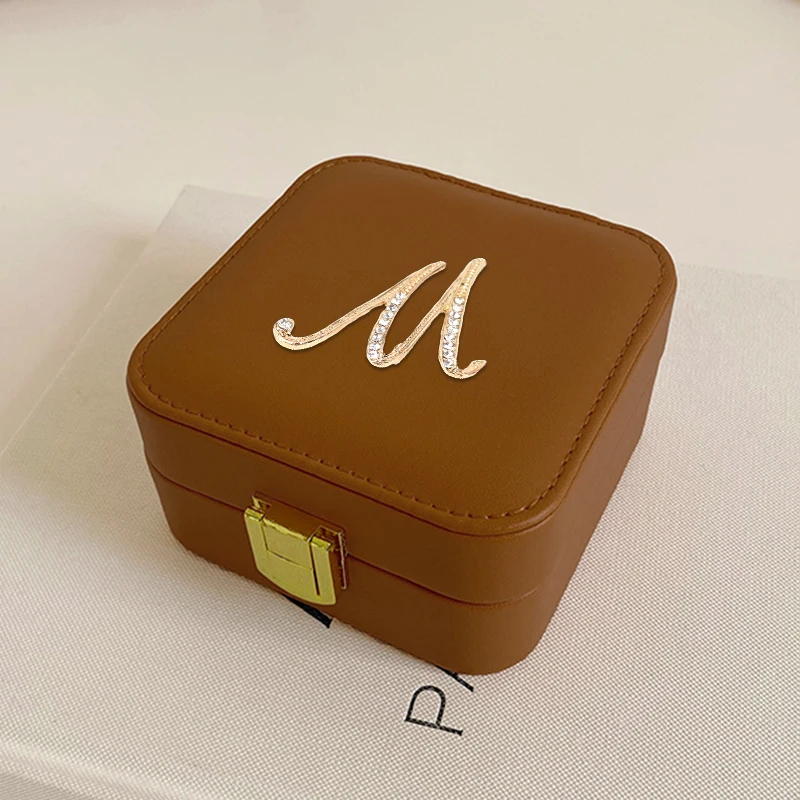 Women Jewelry Organizer Box Storage Case Girl Portable PU Leather Earring Ring Necklace Jewellery Case Organizer Boxes