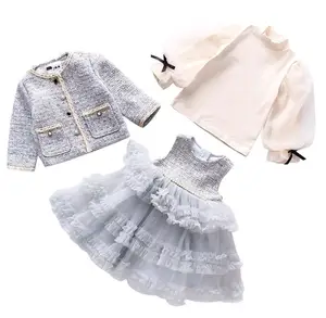 Retail 2023 New Baby Girls Formal Lady Sets Vest Skirts Coat Vest Mesh TUTU Dress Underwear Children Clothing Suits 2-7 Years Retail 2023 New Baby Girls Formal Lady Sets Vest Skirts Coat Vest Mesh TUTU Dress Underwear Children Clothing Suits 2-7 Years