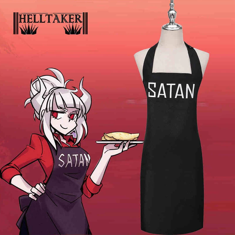 

Helltaker Satan Lucifer Apron Cosplay Unisex Costume Pinafore Props Adjustable Size