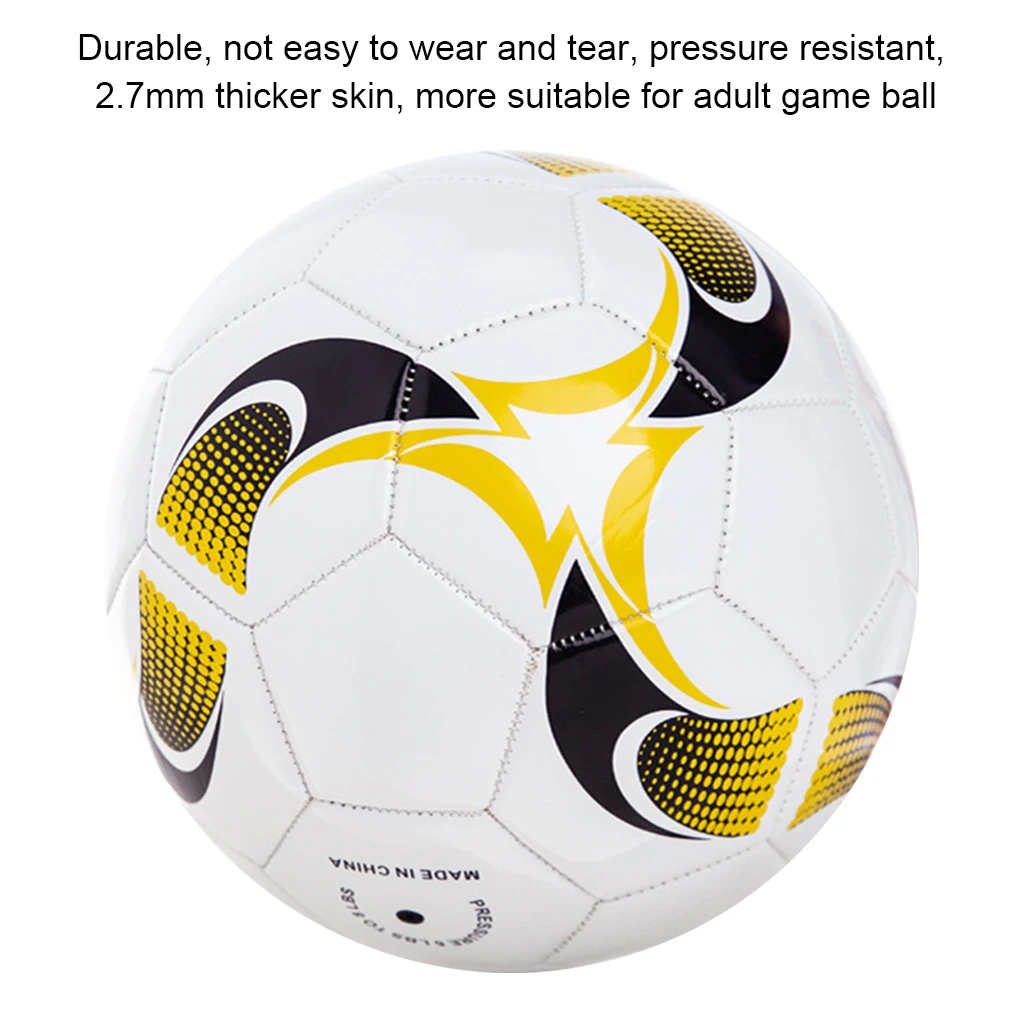 

Size 5 Football PU Leather Portable Inflatable Indoor Stadium Soccer Beginner Professional Event Match Team Sports Ball