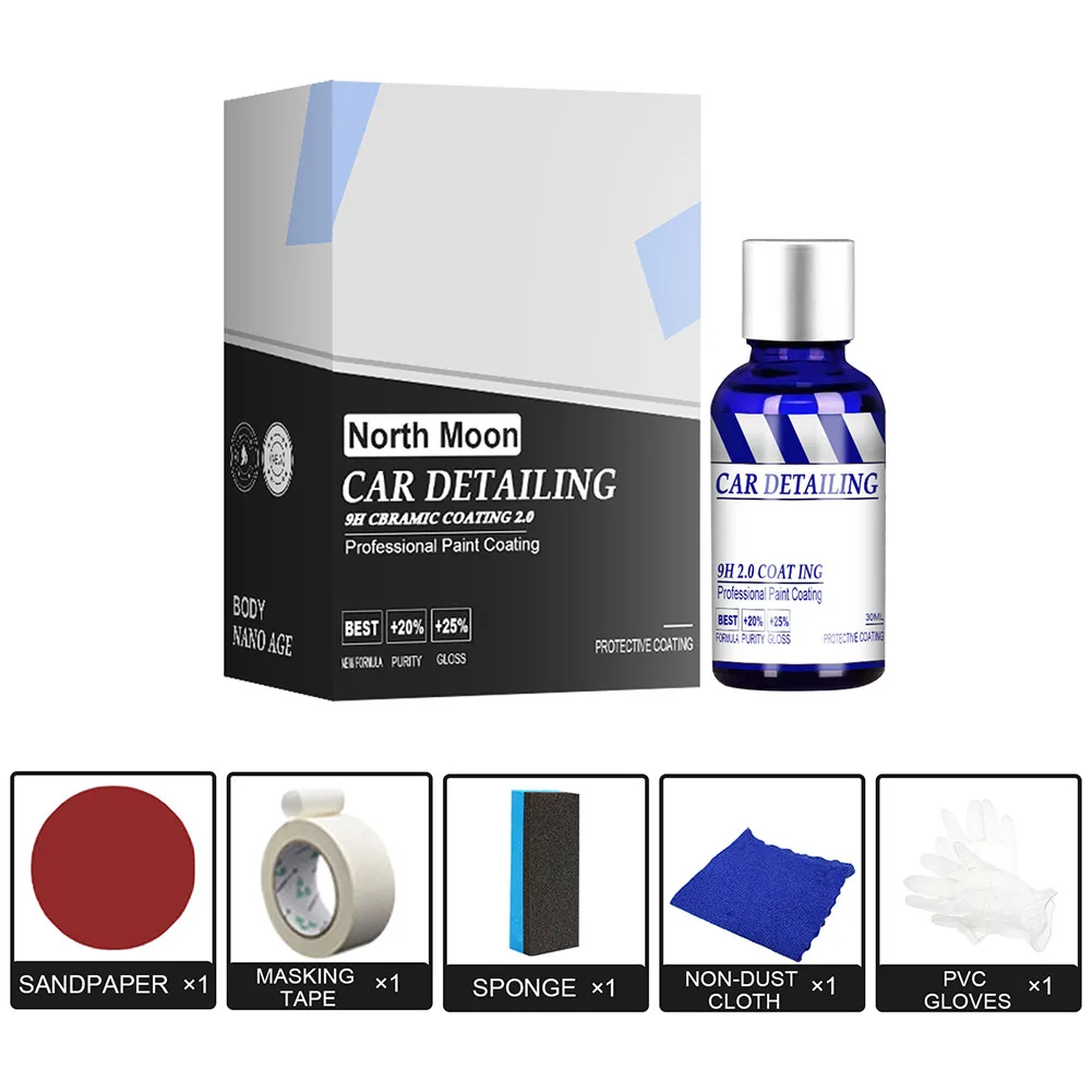 

Car Polish Liquid 30/50ml Wax Auto Nano Ceramic Coating Anti Scratch Paint Care Kit Fit For Car Wash Maintenance Durable Tools