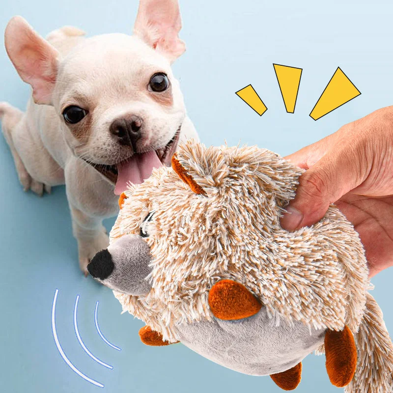 

Hedgehog Soft Plush Dog Toys Small Large Dogs Interactive Squeaky Sound Toy Chew Bite Resistant Toy Pets Accessories Supplies