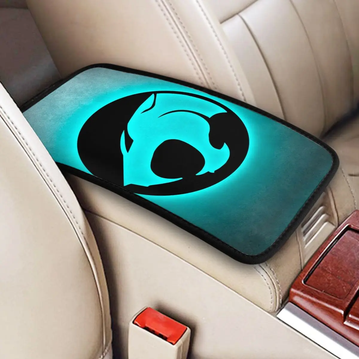Customized Armrest Box Pad Thundercats Car Center Console Protection Cover Mat Cartoon Anime Storage Box Accessories