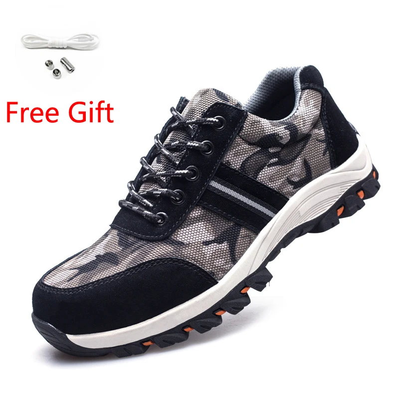 

2022 Work Sneakers Safety Shoes Men Steel Toe Puncture-Proof Safety Boots Indestructible Shoes Work Men Boots Industrial Shoes