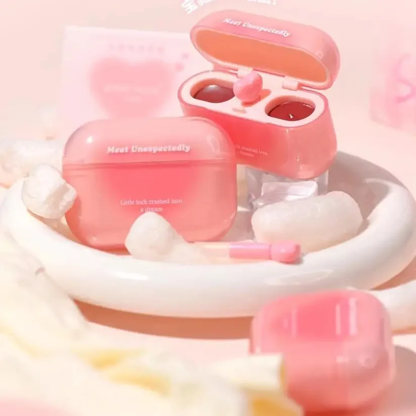 Набор для макияжа в Корейском стиле GOGO TALES двойной блеск губ Порошковые румяна