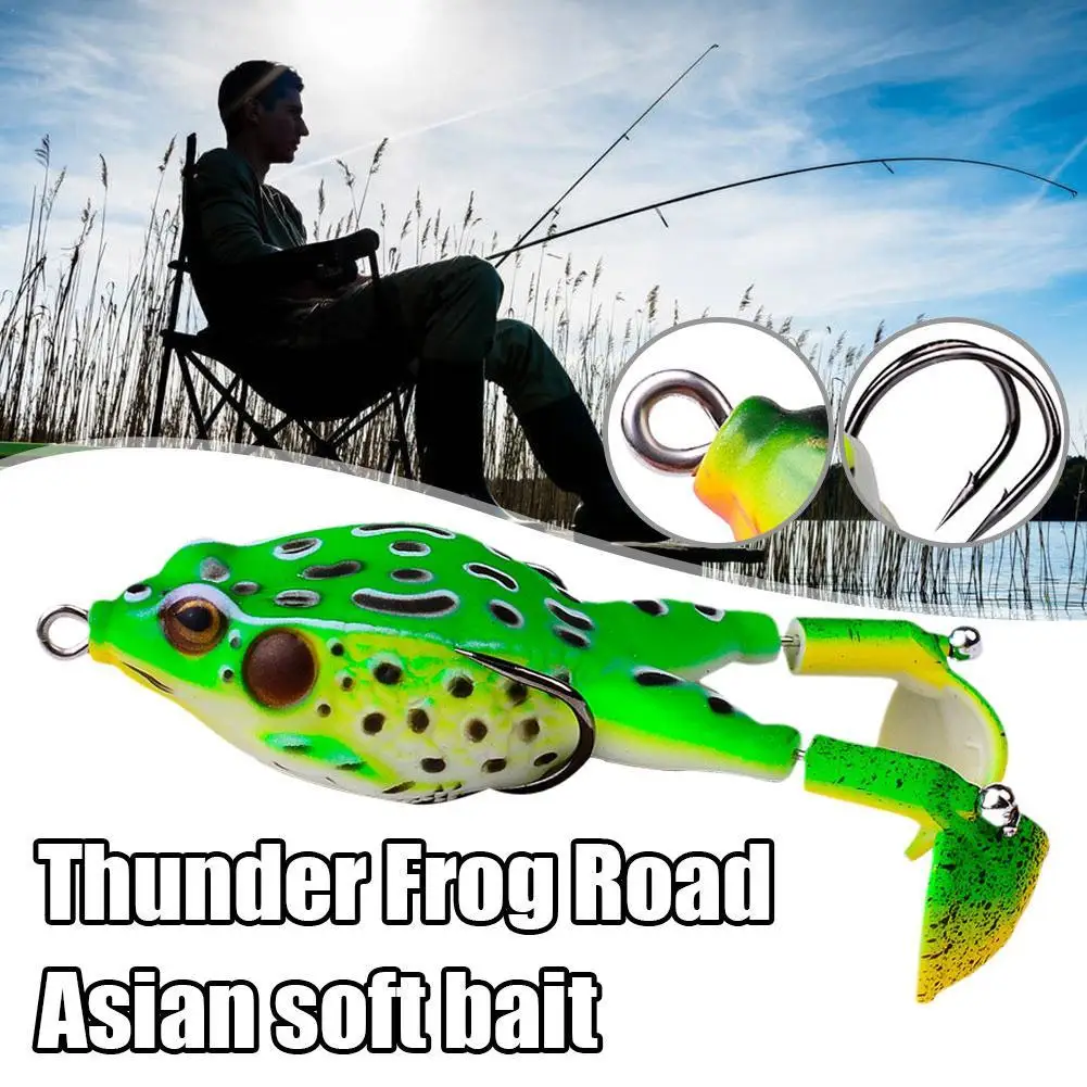 

Frog Fishing Lures Artificial Bait With Strong Penetrating Force Double Legged Torpedo False Bait 9cm Fishing Tackle Silicone