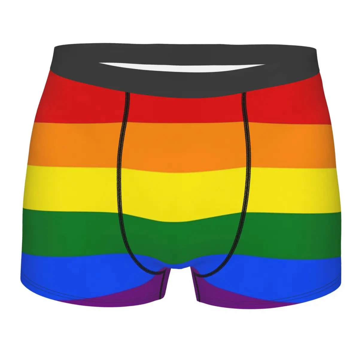 

LGBQ Flag Rainbow Underpants Homme Panties Men's Underwear Ventilate Shorts Boxer Briefs