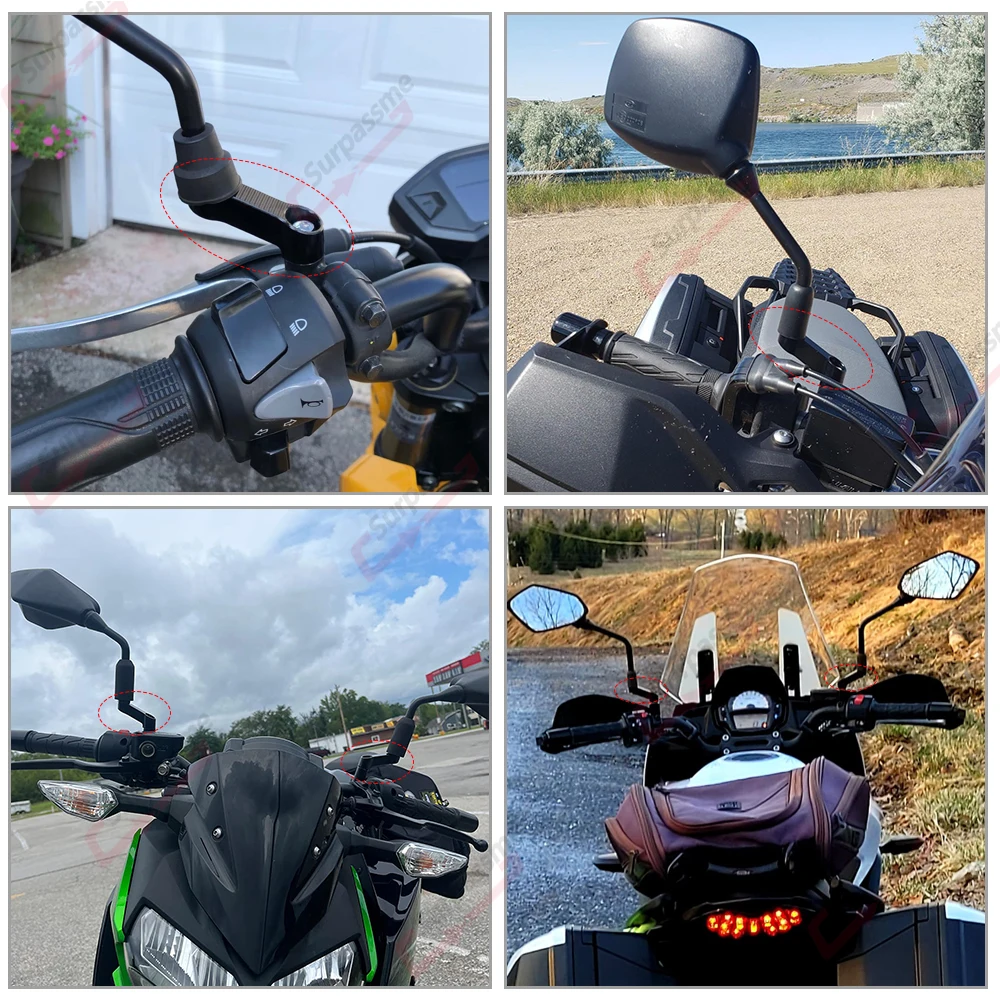 Переходник для установки на зеркало мотоцикла CNC 10 мм Адаптер заднего вида