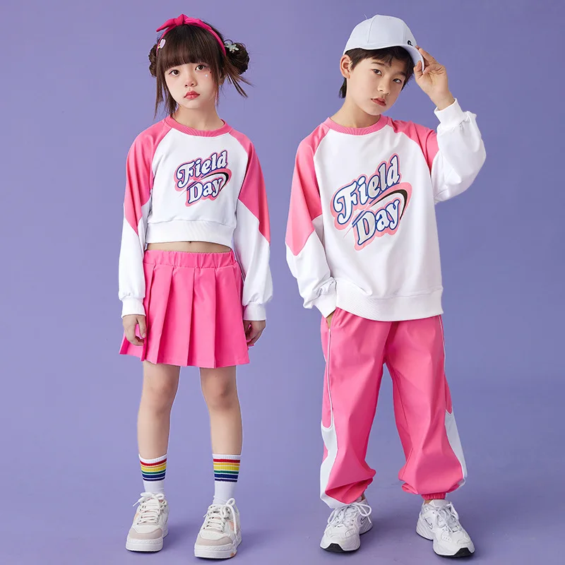 

Детская одежда в стиле хип-хоп, повседневные топы, юбка с блестками для девочек, Детский костюм для джазовых танцев, одежда для бальных танцев, уличная одежда