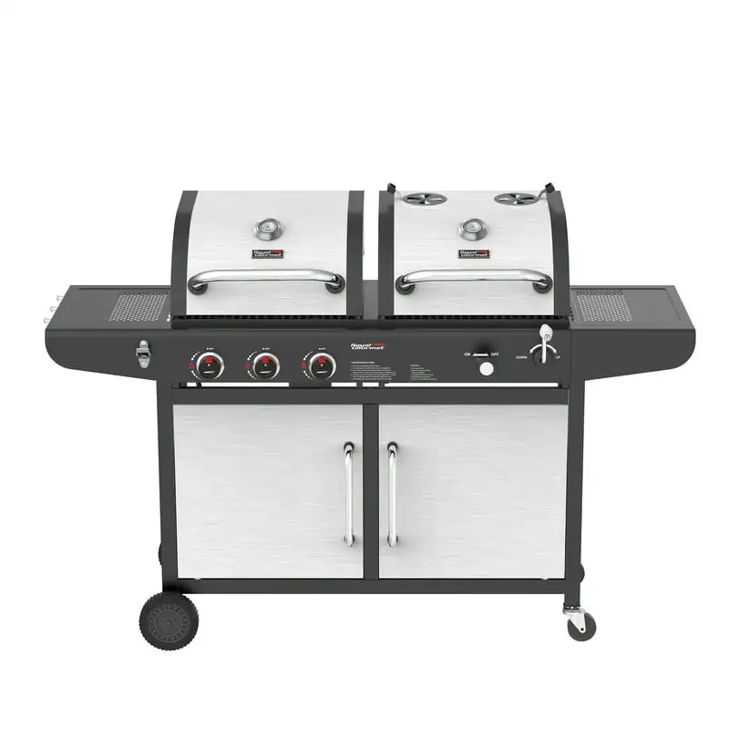 

ZH3002SN 3-Burner 25,500- Dual Fuel Cabinet Gas and Charcoal Grill Combo