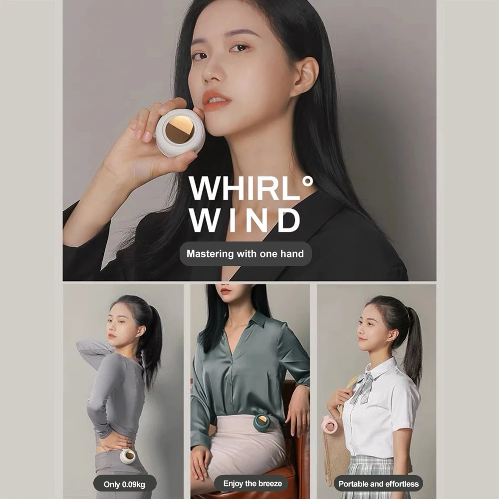 USB-вентилятор на шею с 3 скоростами