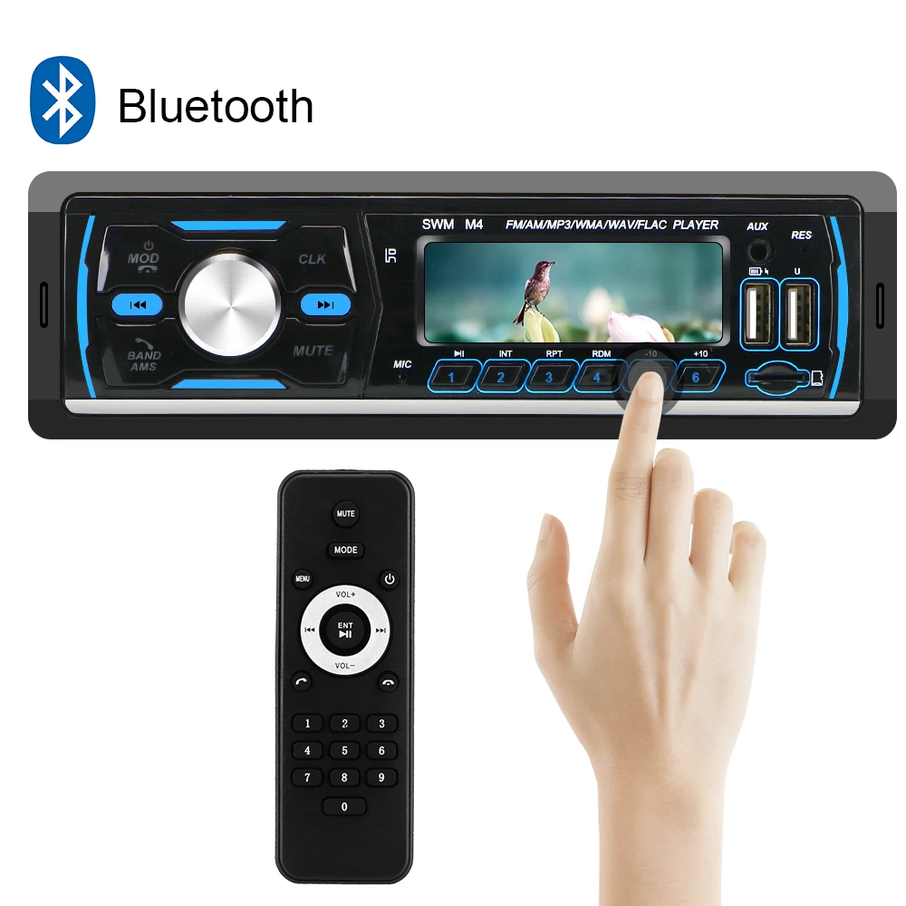 

1 Din цифровой медиаприемник с дистанционным управлением Автомобильный MP3-плеер с поддержкой FM/AM/RDS/DAB +/MP3 Bluetooth автомобильный стерео радиоприемник