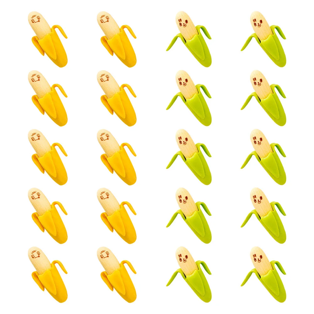 

Erasers Kids Eraserbulk Banana Mininovelty School Rubber Supplies Puzzle Classroom Fillereaster Toppers Shaped Fruit Kawaii