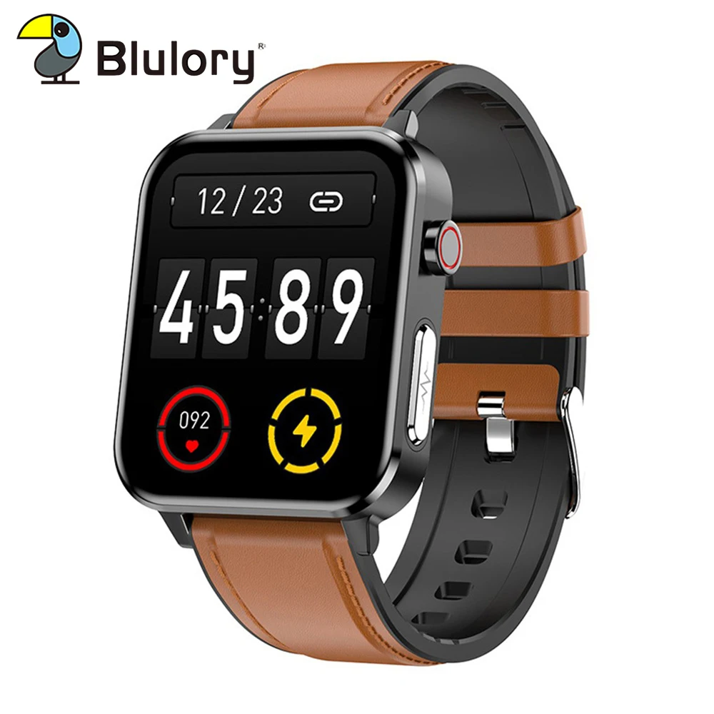 

Blulory 1.7" Big Screen PPG ECG Smart Watch Men Body Temperature Heart Rate Blood Pressure Fitness Tracker IP68 Bluetooth Watch