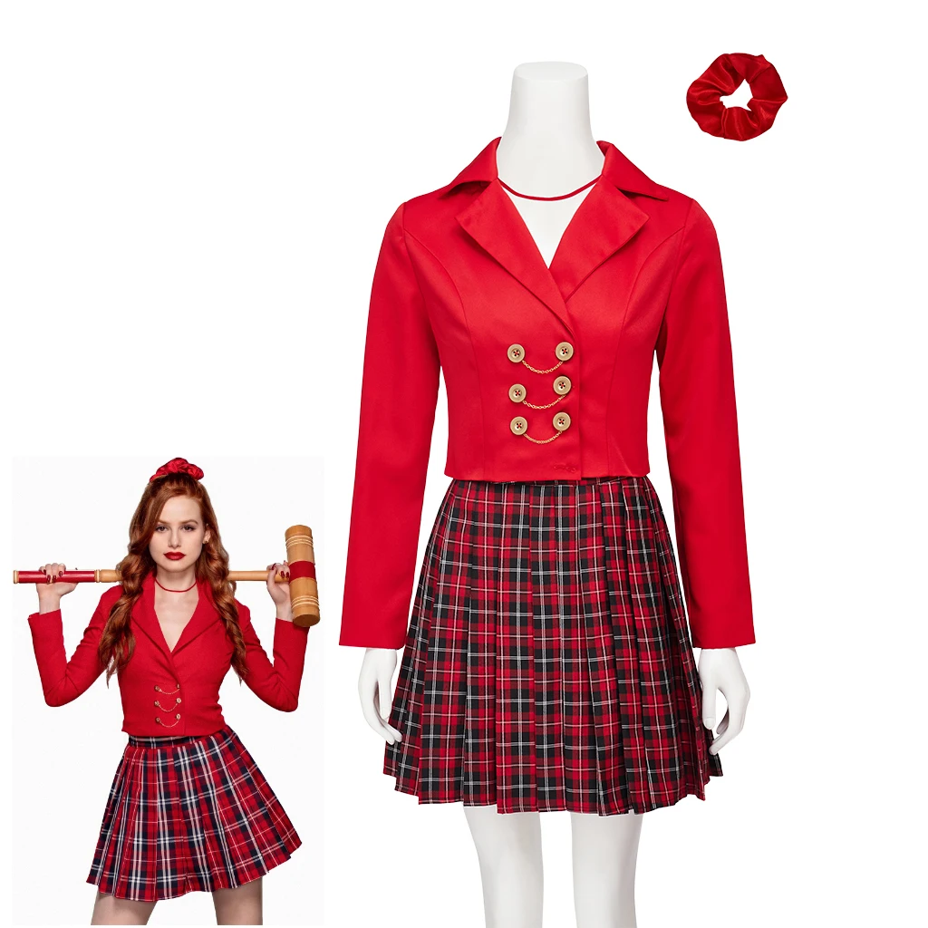 Костюм для косплея музыкальный Хезер Чандлер красная униформа топ юбка повязка