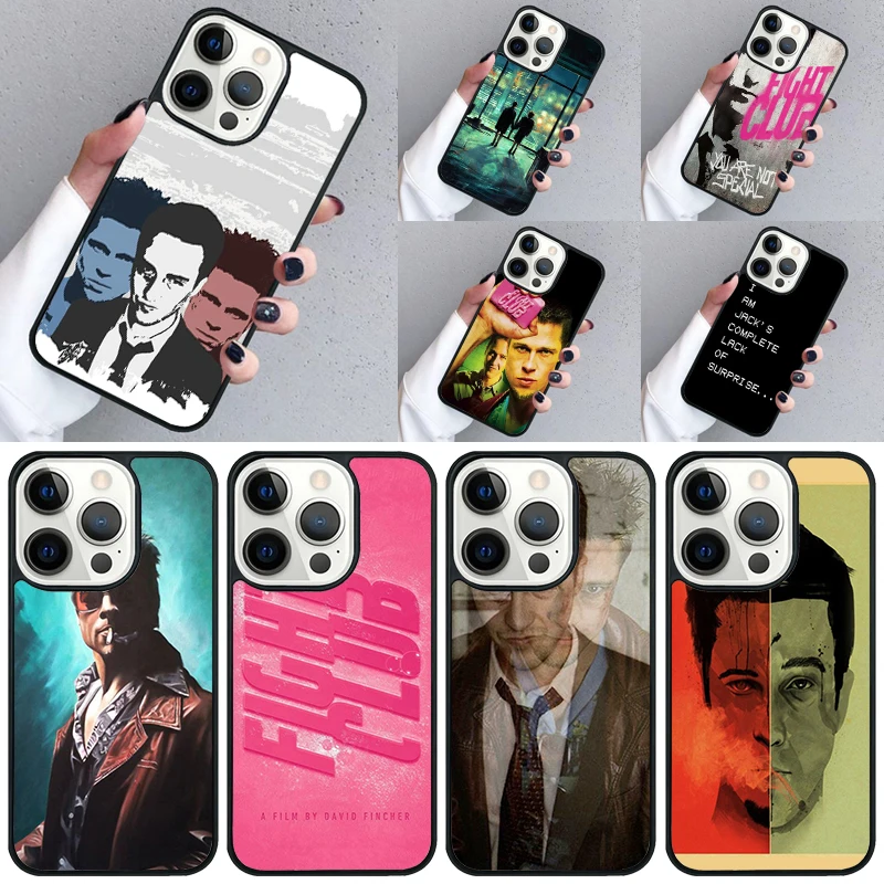 Чехол для телефона с рисунком фильма Бойцовский клуб iPhone 16 15 13 14 Pro Max 11 12 Mini Plus 2022 XR