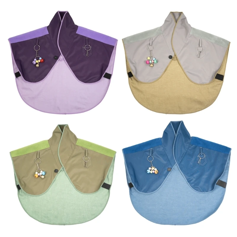 

Parrot Anti-Scratch Shoulder Protector Cape for Bird Poops Shawl Guard with Small-Bell Toy for Small Medium Large Birds Dropship