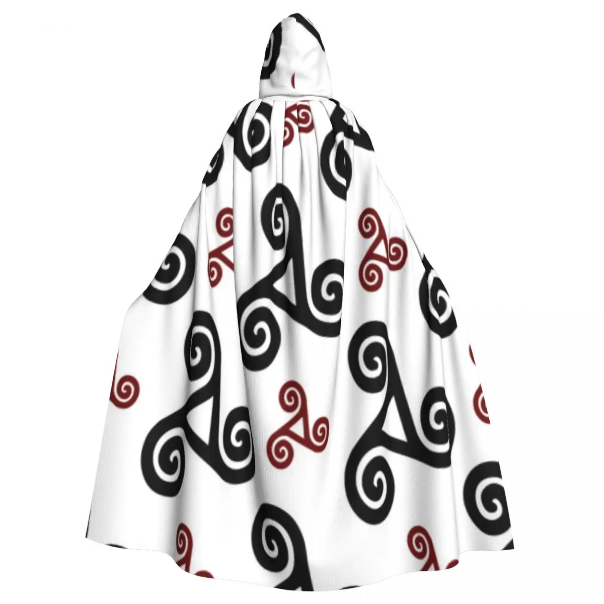 

Long Cape Cloak Triskel Celtic Symbols Hooded Cloak Coat Autumn Hoodies