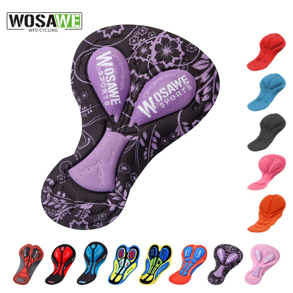 

WOSAWE Cycling Shorts Underwear Cushion Shockproof 5D Pads Bike Men Women Bicycle Riding Base Cushion 9D Silica Gel Pad