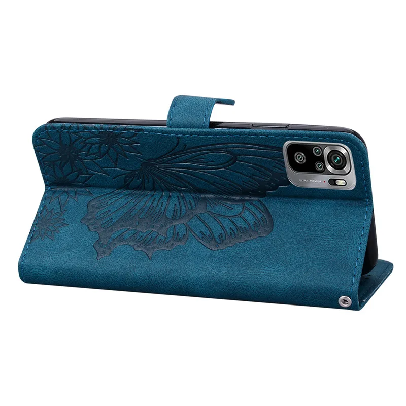 Butterfly Leather Case For Xiaomi Poco M5S Coque For Xiomi Mi Poco M5 M4 Pro X4 NFC PocoM4 5G Fundas Wallet Bags Flip Cover