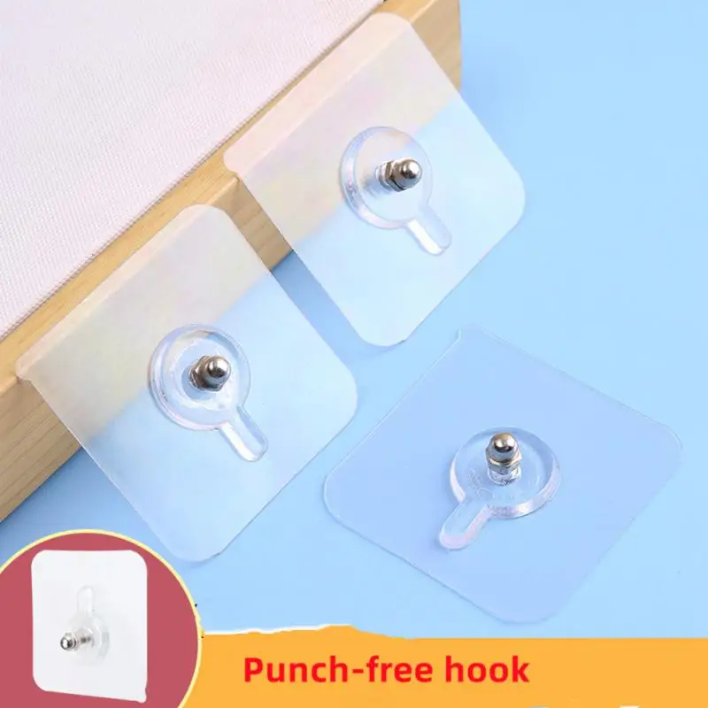 

1pcs Cross Stitch Wall Painting Hole Hook Self Adhesive Hole Nail Non-Trace Photo Frame Hole Hanging Nail Direct Sales