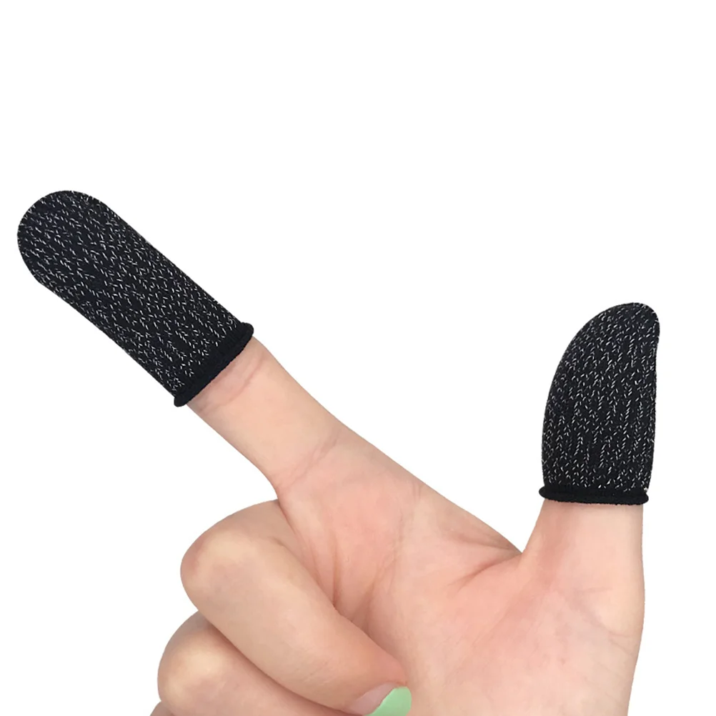 

10 Pcs Finger Sleeves Elastic Finger Protector Finger Tip Cover Thumb Cot for Screen Touching