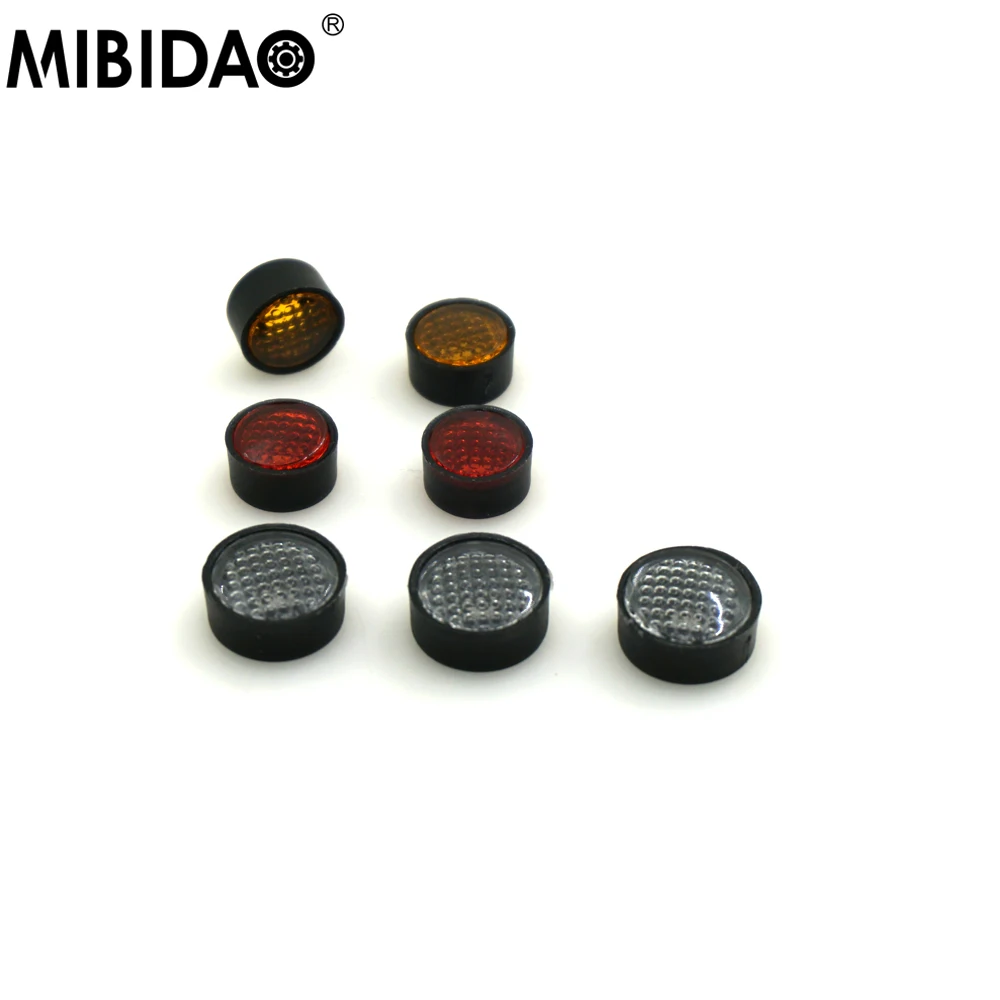 

MIBIDAO 7Pcs RC Car Taillight Light Cover Round Lamp Cups For 1/10 D90 Body Shell Upgrade Parts