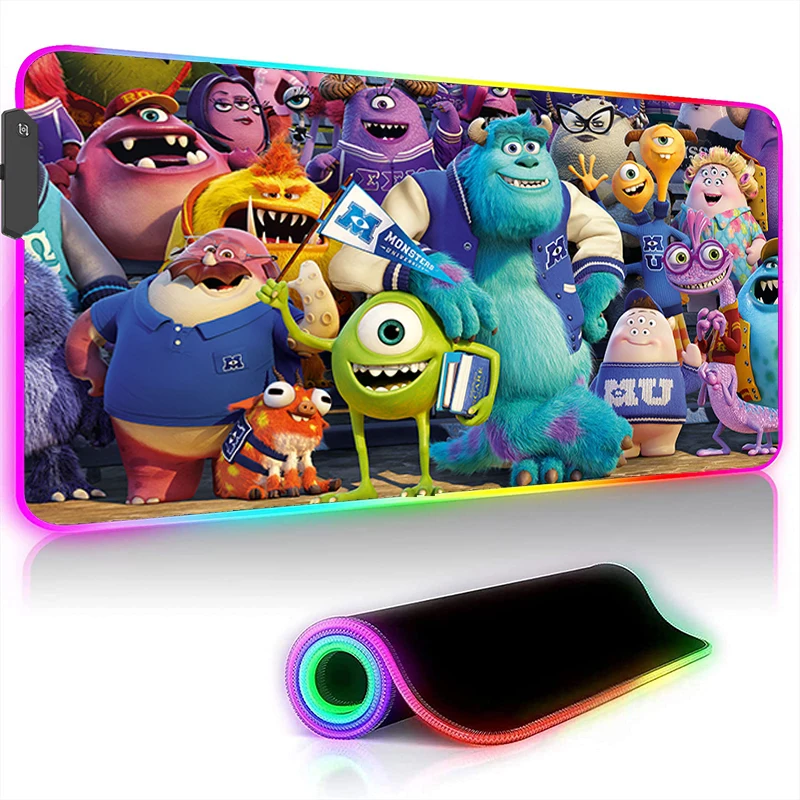 

Коврик для клавиатуры для компьютерной мыши Mike Wazowski, светодиодный RGB игровой коврик для мыши, Настольный коврик, водонепроницаемый коврик д...