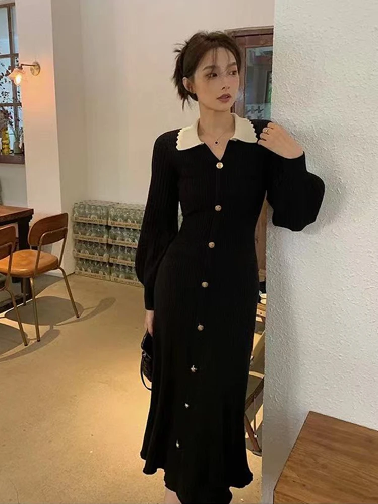 

Летнее женское трикотажное платье-свитер с длинным рукавом, облегающее шикарное женское повседневное модное платье Vestidos