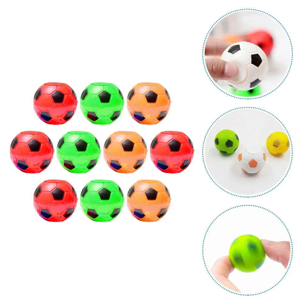 

10 Pcs Fingertip Football Mini Toy Decompression Playthings Hand Peg-top Bulk Children Abs Inertial Gyro Toys