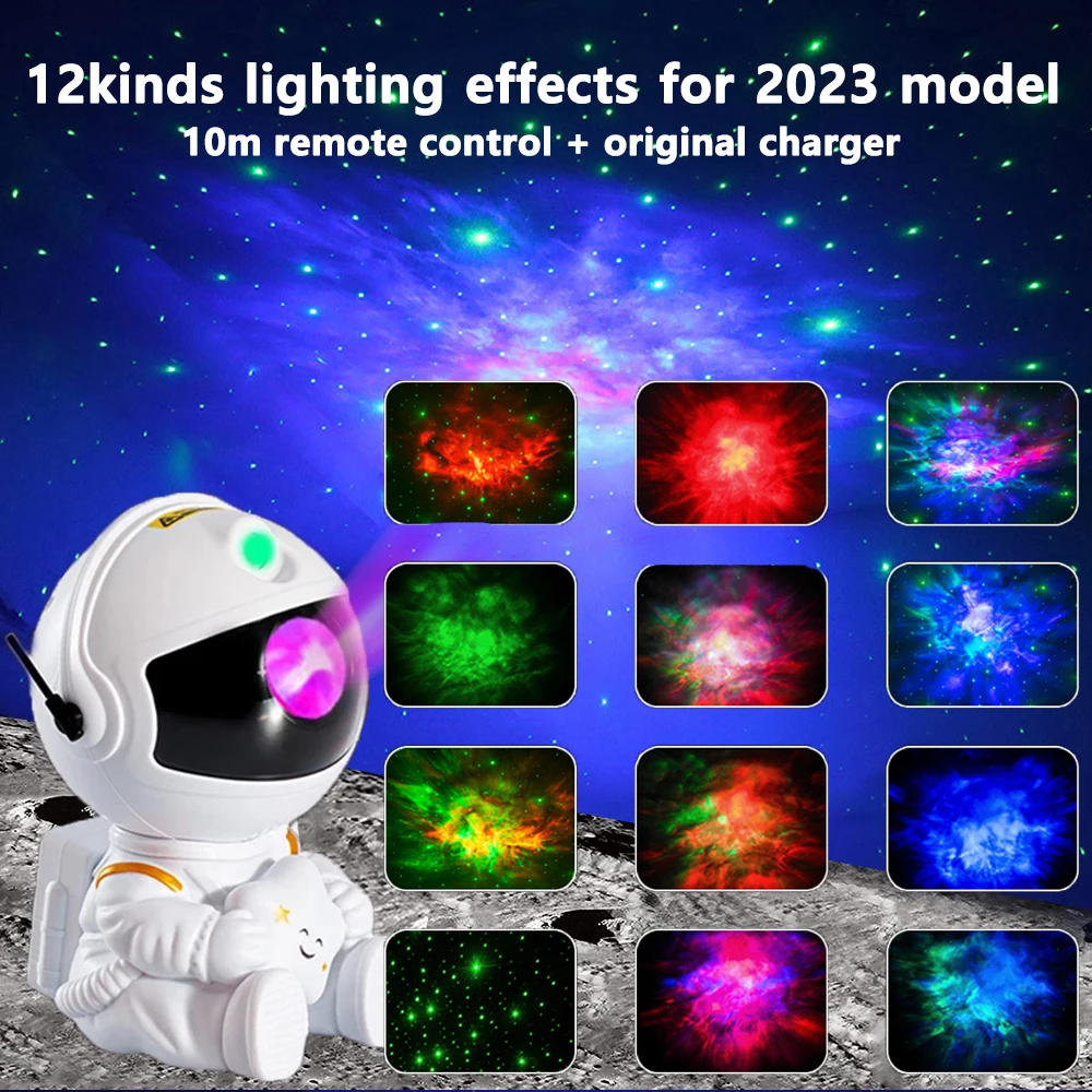 2023 Latest Astronaut Projector Lamp Galaxy Starry Sky Star Projector Night Light LED Lamp for Hoom Room Decor Decorative Lights