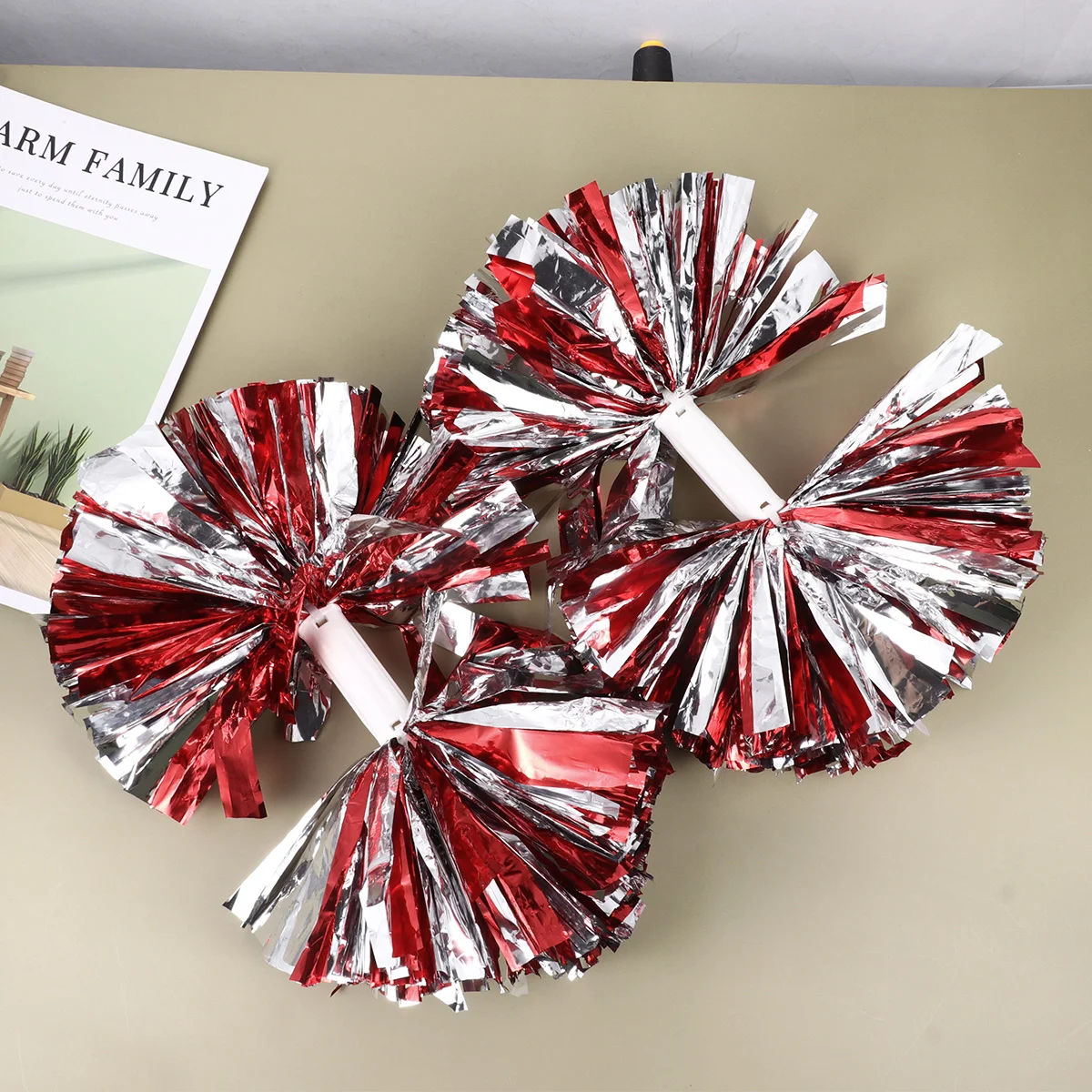 

Poms Pom Cheerleaderdance приветствие металлик Цветы фольга отряд рук футбол Cheersteam день рождения Cheer Kids