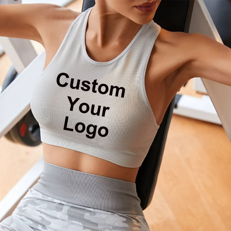 Женская майка с круглым вырезом и логотипом на заказ топ в рубчик женские летние