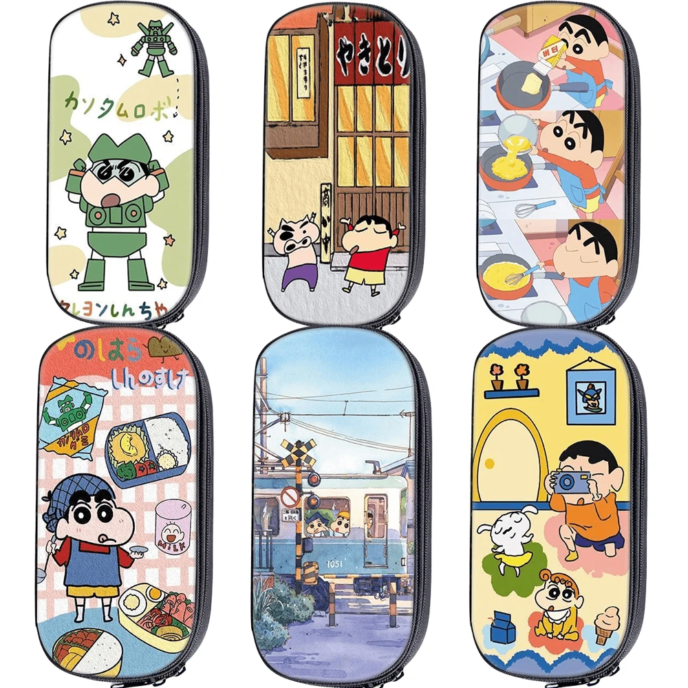 

Crayon Xiaoxin Anime Children Large Capacity Multilayer Canvas Cartoon Boys Girls Stationery Box Creative Pencil Case Kids Gift