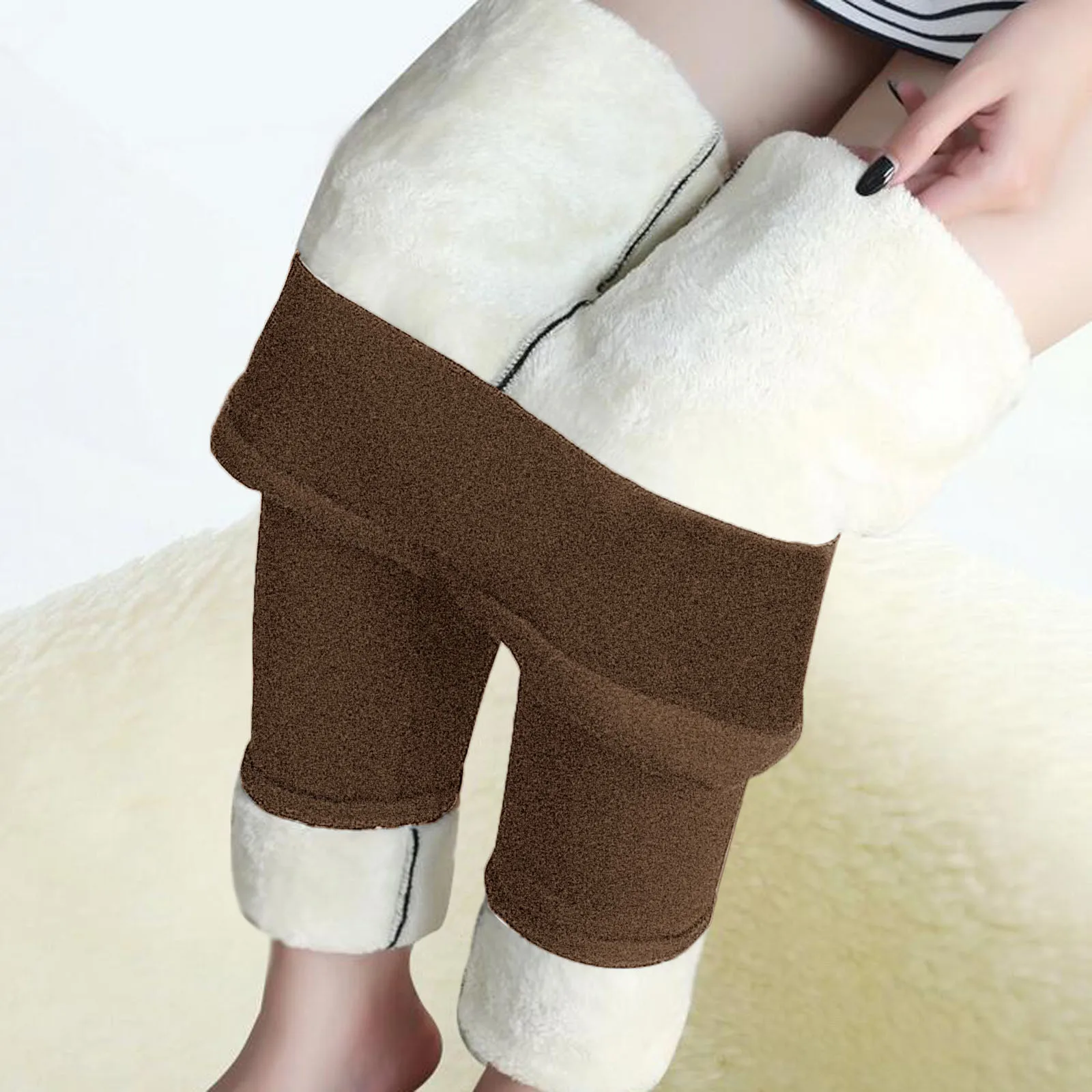 

Леггинсы женские с флисовой подкладкой, модные повседневные эластичные Капри с завышенной талией, модное нижнее белье в ретро стиле