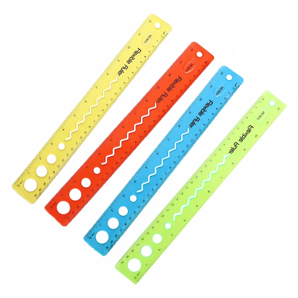 

Office Accessories Bendable Ruler Convenient Flexible Wear-resistant Measure Accessory Portable Clear