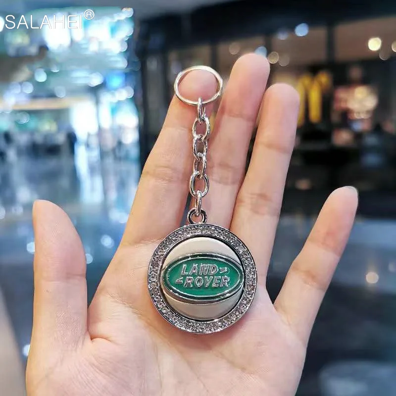 

1Pcs Metal Keyring Diamond Car Logo Keychain For Land Rover Range Rover Sport Discovery 4 Evogue Key Chain Keyring Accessories