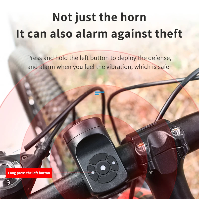 X-TIGER Bicycle Bell Horn USB Chargeable Electric Horn 4 Modes Motorcycle Bike Horn Mountain Road Cycling Loud Warning Sound images - 6
